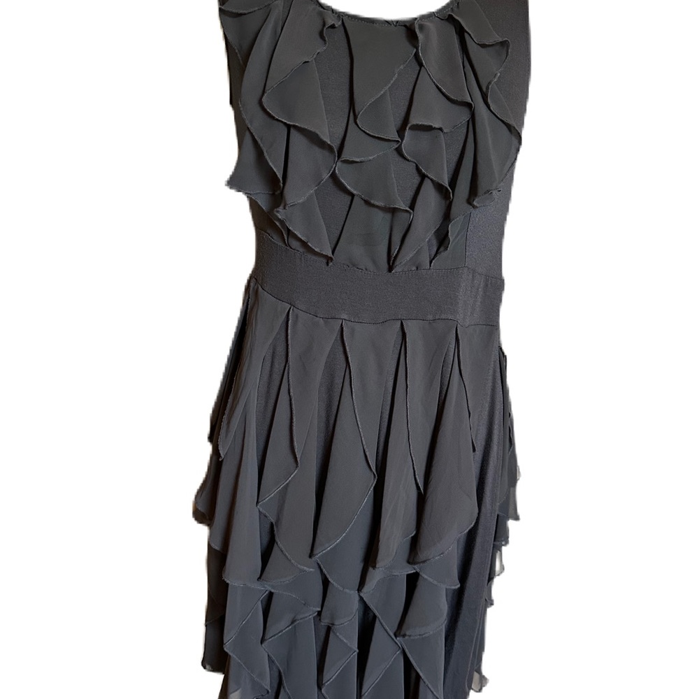 Ric Rac gray ruffled dress. Size medium